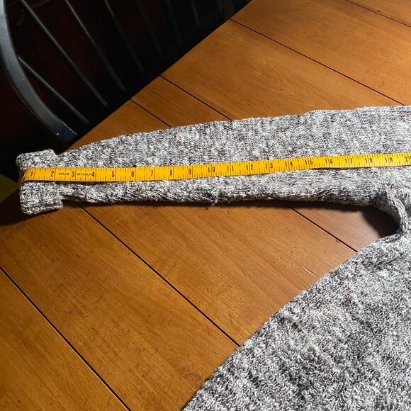 Womens Caslon Long Heathered gray Collared Sweater Pockets Blk Buttons Sz Large - Picture 14 of 14